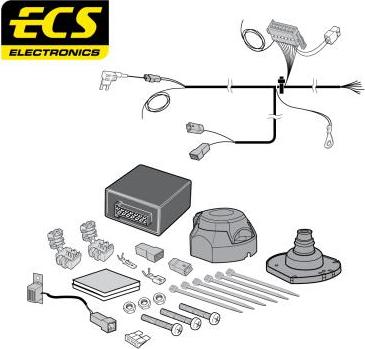 ECS OP053BXU - Elektrokomplekts, Piekabes aprīkojums autodraugiem.lv