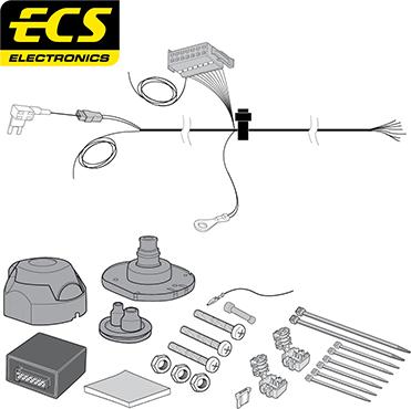 ECS OP052B1U - Elektrokomplekts, Piekabes aprīkojums autodraugiem.lv