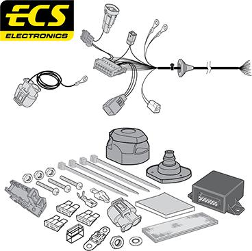 ECS PE059D1U - Elektrokomplekts, Piekabes aprīkojums autodraugiem.lv