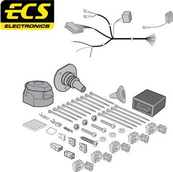 ECS PE07413MU - Elektrokomplekts, Piekabes aprīkojums autodraugiem.lv