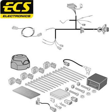 ECS RN15607MU - Elektrokomplekts, Piekabes aprīkojums autodraugiem.lv