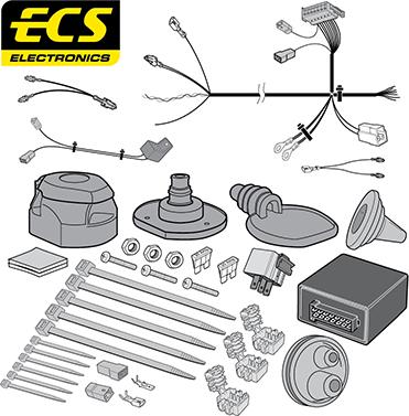 ECS SE026D1U - Elektrokomplekts, Piekabes aprīkojums autodraugiem.lv