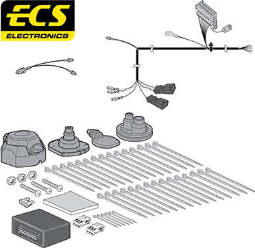 ECS SK018B1U - Elektrokomplekts, Piekabes aprīkojums autodraugiem.lv