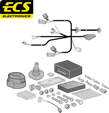 ECS TO29613U - Elektrokomplekts, Piekabes aprīkojums autodraugiem.lv