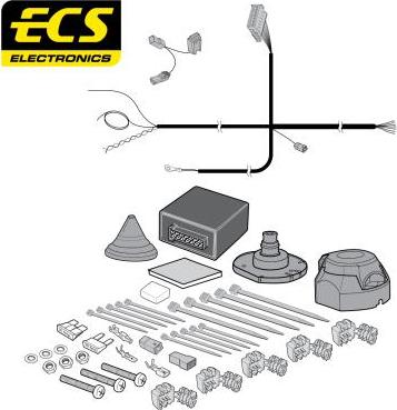 ECS TO26507MU - Elektrokomplekts, Piekabes aprīkojums autodraugiem.lv