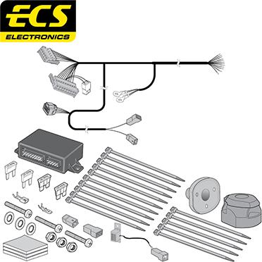 ECS VL04513U - Elektrokomplekts, Piekabes aprīkojums autodraugiem.lv