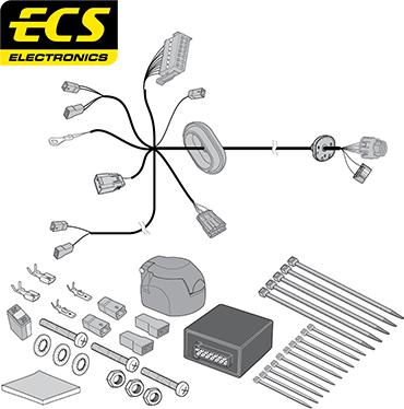 ECS VL04807U - Elektrokomplekts, Piekabes aprīkojums autodraugiem.lv