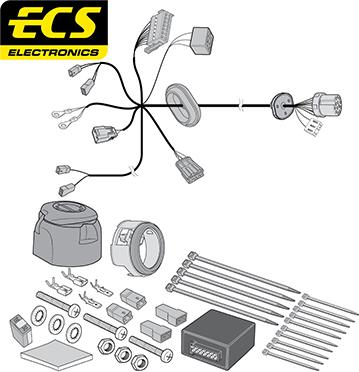 ECS VL04813U - Elektrokomplekts, Piekabes aprīkojums autodraugiem.lv