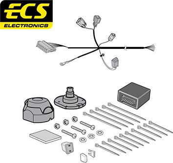 ECS VL04307U - Elektrokomplekts, Piekabes aprīkojums autodraugiem.lv