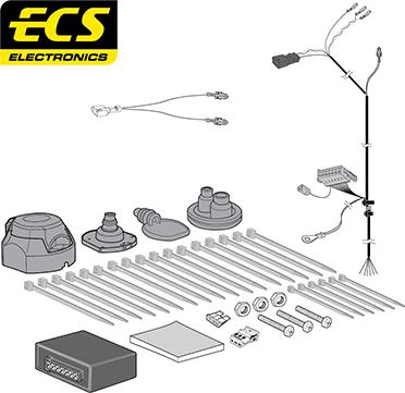 ECS VW096B1U - Elektrokomplekts, Piekabes aprīkojums autodraugiem.lv