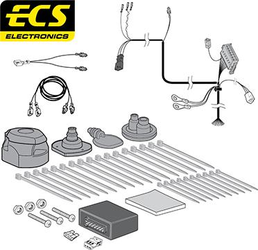 ECS VW096D1U - Elektrokomplekts, Piekabes aprīkojums autodraugiem.lv