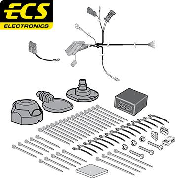 ECS VW107B1U - Elektrokomplekts, Piekabes aprīkojums autodraugiem.lv