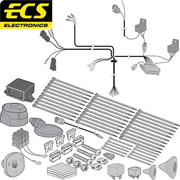 ECS VW126D2U - Elektrokomplekts, Piekabes aprīkojums autodraugiem.lv