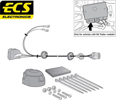 ECS VW26813MU - Elektrokomplekts, Piekabes aprīkojums autodraugiem.lv