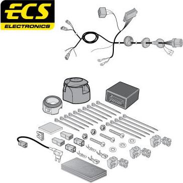 ECS VW21413MU - Elektrokomplekts, Piekabes aprīkojums autodraugiem.lv