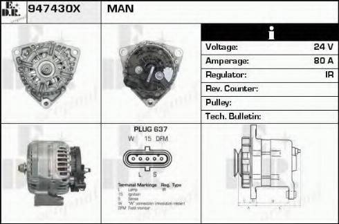 EDR 947430X - Ģenerators autodraugiem.lv
