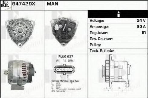 EDR 947420X - Ģenerators autodraugiem.lv
