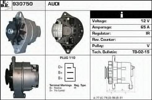 EDR 930750 - Ģenerators autodraugiem.lv
