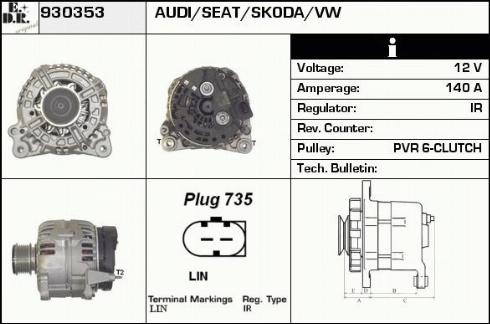 EDR WA11464 - Ģenerators autodraugiem.lv
