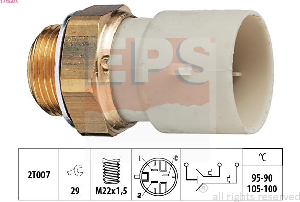 EPS 1.850.688 - Termoslēdzis, Radiatora ventilators autodraugiem.lv