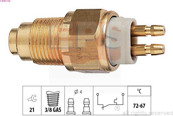 EPS 1.850.125 - Termoslēdzis, Radiatora ventilators autodraugiem.lv