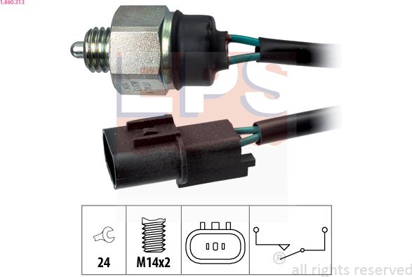 EPS 1.860.313 - Slēdzis, Atpakaļgaitas signāla lukturis autodraugiem.lv