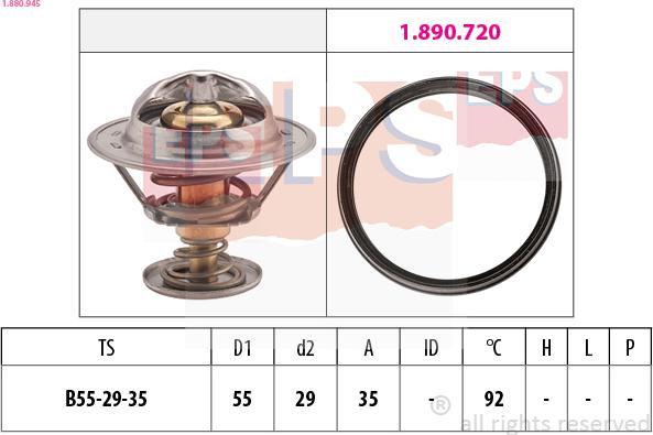 EPS 1.880.945 - Termostats, Dzesēšanas šķidrums autodraugiem.lv