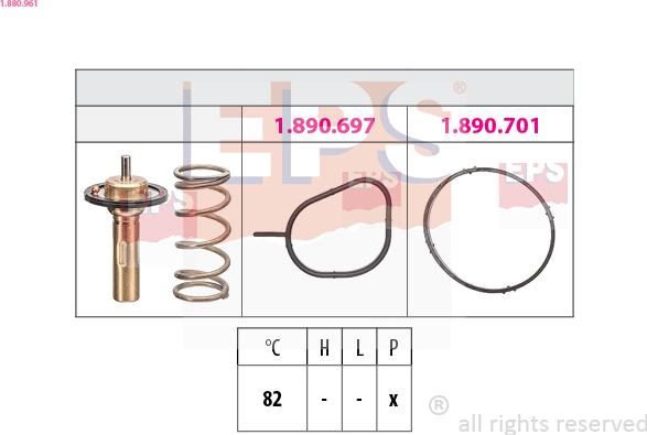 EPS 1.880.961 - Termostats, Dzesēšanas šķidrums autodraugiem.lv