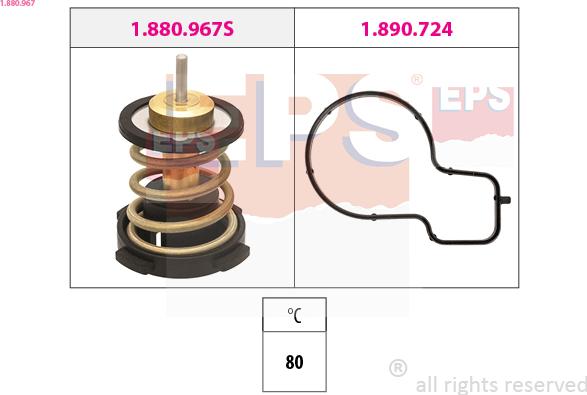 EPS 1.880.967 - Termostats, Dzesēšanas šķidrums autodraugiem.lv