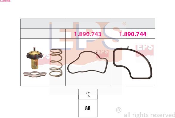 EPS 1.880.986 - Termostats, Dzesēšanas šķidrums autodraugiem.lv