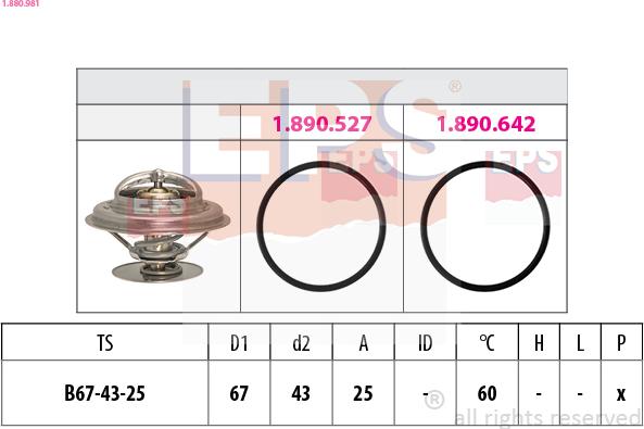 EPS 1.880.981 - Termostats, Dzesēšanas šķidrums autodraugiem.lv