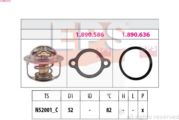 EPS 1.880.513 - Termostats, Dzesēšanas šķidrums autodraugiem.lv