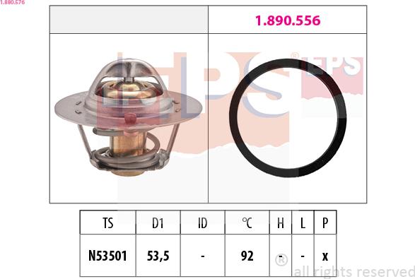 EPS 1.880.576 - Termostats, Dzesēšanas šķidrums autodraugiem.lv