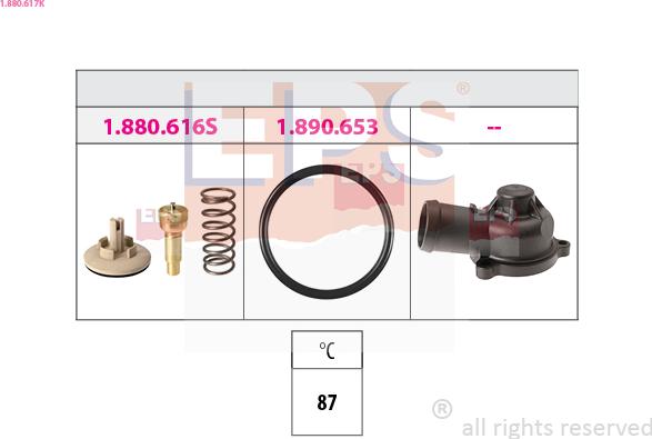 EPS 1.880.617K - Termostats, Dzesēšanas šķidrums autodraugiem.lv