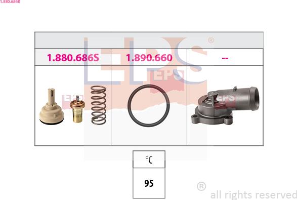 EPS 1.880.686K - Termostats, Dzesēšanas šķidrums autodraugiem.lv