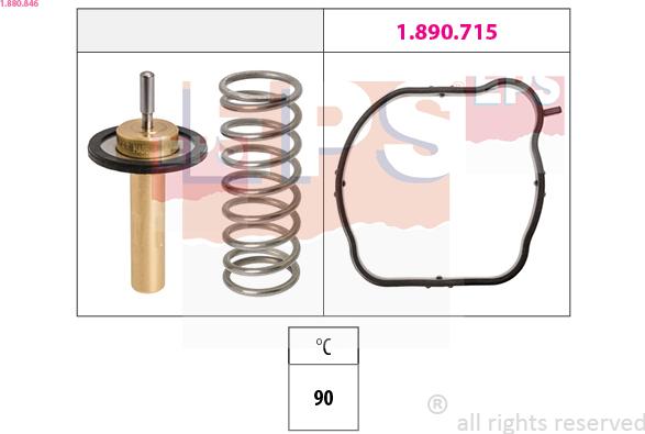 EPS 1.880.846 - Termostats, Dzesēšanas šķidrums autodraugiem.lv