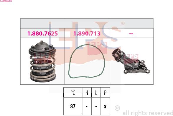 EPS 1.880.851K - Termostats, Dzesēšanas šķidrums autodraugiem.lv