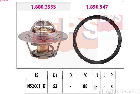 EPS 1.880.355 - Termostats, Dzesēšanas šķidrums autodraugiem.lv