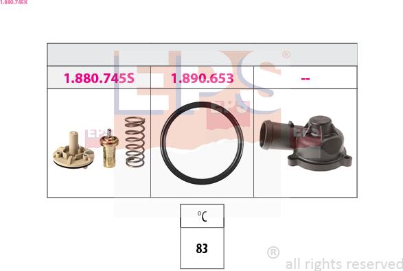 EPS 1.880.745K - Termostats, Dzesēšanas šķidrums autodraugiem.lv