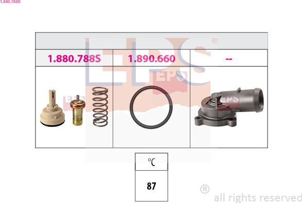 EPS 1.880.788K - Termostats, Dzesēšanas šķidrums autodraugiem.lv