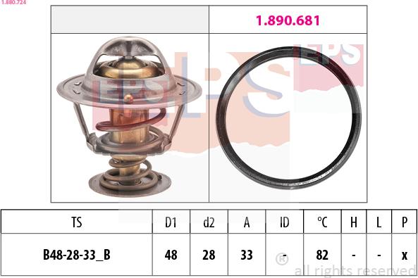 EPS 1.880.724 - Termostats, Dzesēšanas šķidrums autodraugiem.lv