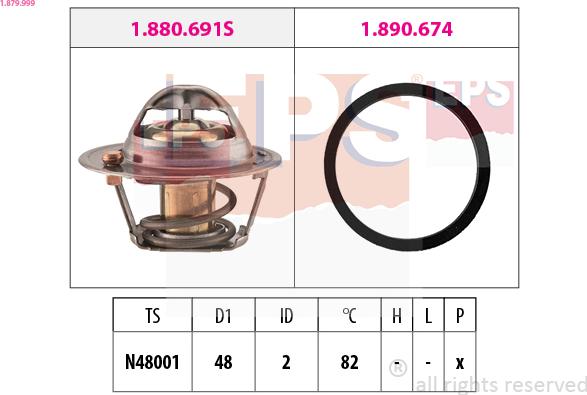 EPS 1.879.999 - Termostats, Dzesēšanas šķidrums autodraugiem.lv