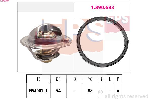 EPS 1.879.997 - Termostats, Dzesēšanas šķidrums autodraugiem.lv