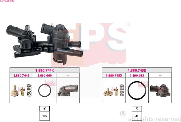 EPS 1.879.962KK - Termostats, Dzesēšanas šķidrums autodraugiem.lv