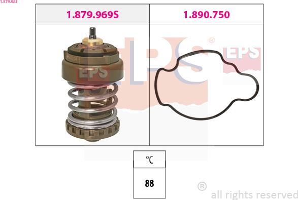 EPS 1.879.981 - Termostats, Dzesēšanas šķidrums autodraugiem.lv