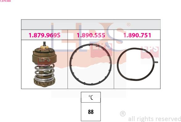 EPS 1.879.988 - Termostats, Dzesēšanas šķidrums autodraugiem.lv