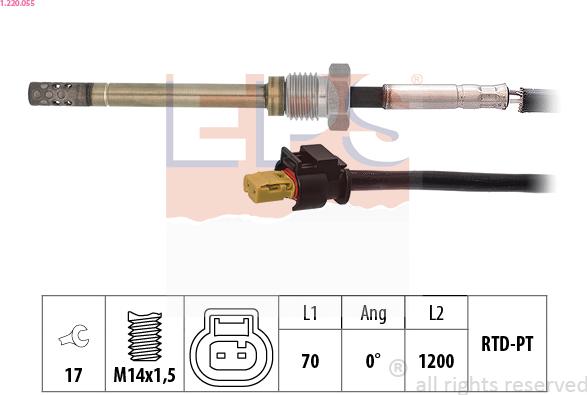 EPS 1.220.055 - Devējs, Izplūdes gāzu temperatūra autodraugiem.lv
