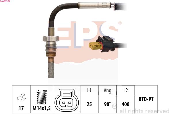 EPS 1.220.133 - Devējs, Izplūdes gāzu temperatūra autodraugiem.lv