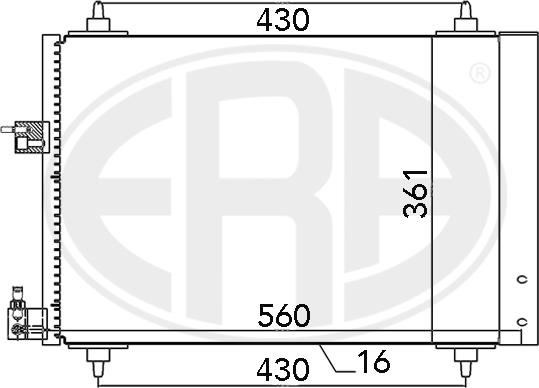 ERA 667039 - Kondensators, Gaisa kond. sistēma autodraugiem.lv