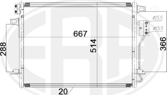 ERA 667186 - Kondensators, Gaisa kond. sistēma autodraugiem.lv